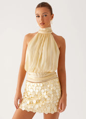 Movie Star Mini Skirt Yellow