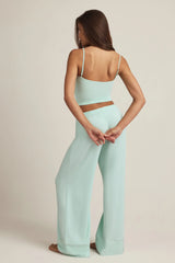 Modal Mid Rise Pyjama Trousers in Mint