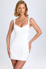Sweetheart Neck Micro Mini Dress in White