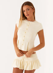 Landon Button Up Top Lemon