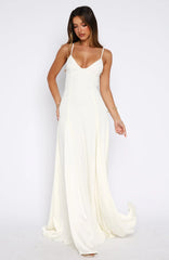 Afterparty Elegance Maxi Dress Off White