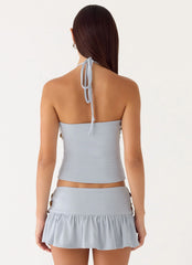 Merinda Halter Top Misty Blue
