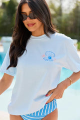 Apres Sea Light Blue Graphic Tee