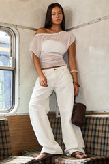 Perfect Stranger Orla Sheer Top White