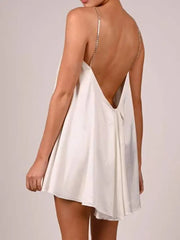 Chain Suspender Hollow Mini Dress