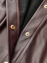 Belted Faux Leather Shirt Dress