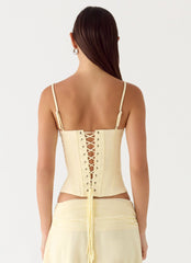 Tayana Corset Top Yellow