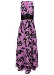 Lace Detail Drop Waist Maxi Daffodil Floral