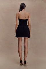 Hilda Embellished Strapless Mini Dress - Black
