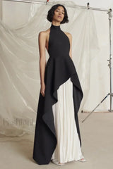 Victoria Layered Stylish Halter Gown Set