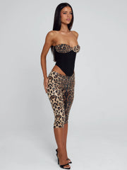 Vyorix EIRA CAPRI PANT LEOPARD SEQUIN