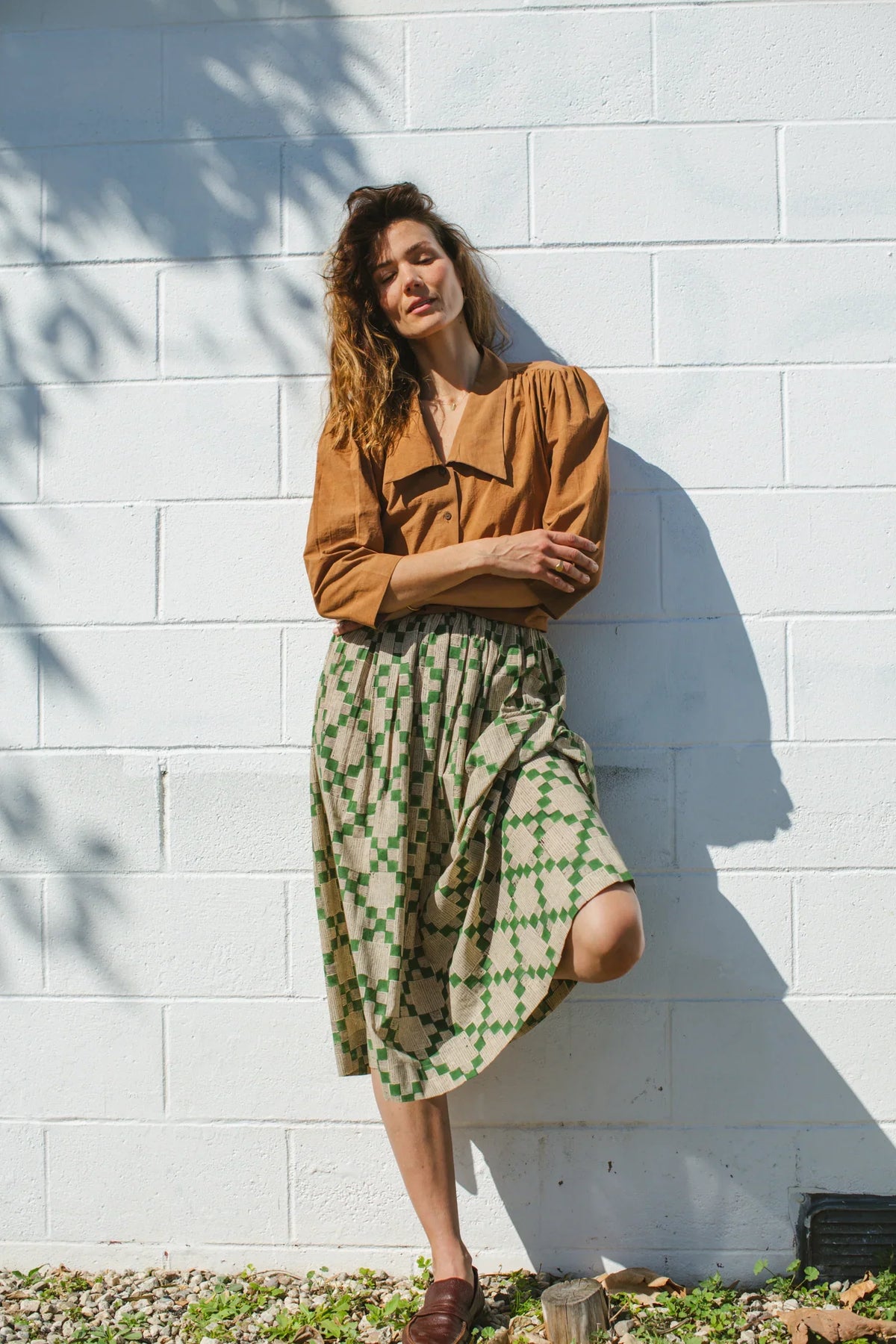 Checkered Green skirt