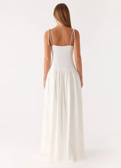 Giovanna Linen Maxi Dress White