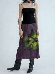 Floral Top & Midi Skirt Two Piece Set