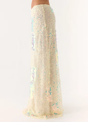 Erinah Sequin Maxi Skirt Yellow