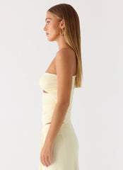 Ravi One Shoulder Top Yellow