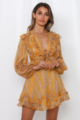 Tied Together Dress Mustard
